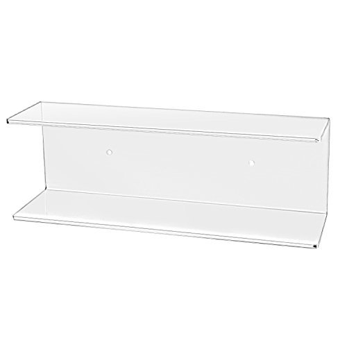 MyGift 2Tier Clear WallMounted Acrylic Display Shelves/Kitchen