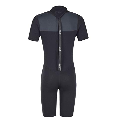 Hevto-Shorty-Wetsuits-Kids-and-Youth-3mm-Neoprene-Short-Sleeve-Surfing-Swimming-Diving-Suits-Back-Zip-for-Water-Sports