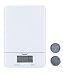 Pelisy Digital Food Scale Touch screen Kitchen Scale, Tempered Glass Surface, 11lb 5kg, White