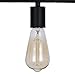 Stone & Beam Industrial Open Rectangle Frame Ceiling Chandelier Pendant with 4 LED Light Bulbs - 9.5 x 9.5 x 14.38 Inch, Matte Black