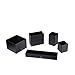 VPACK Office Desk Organizer - Leatherette 5-Compartment Desktop Stationery Storage Box Holder for Pen, Mobile Phone, Scissor, Name Card (Onyx Black)