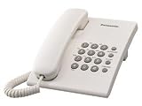 Panasonic KX-TS500EXW - Teléfono fijo analógico, blanco