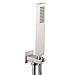 Ownace Square Solid Brass Brushed Nickel Hand Held Shower Head With Wall Connector and 1.5M Hose Set