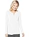 Hanes Women's Lightweight Split Neck Tunic, White, Medium