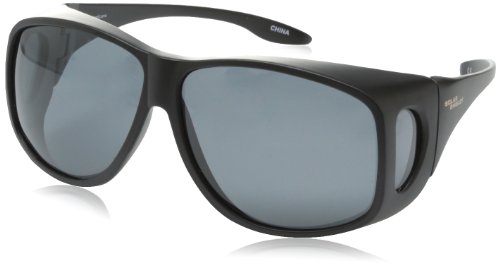 Solar Shield Fits Over Sunglasses Classic Aspen Aviator (XL) Blk/Gry