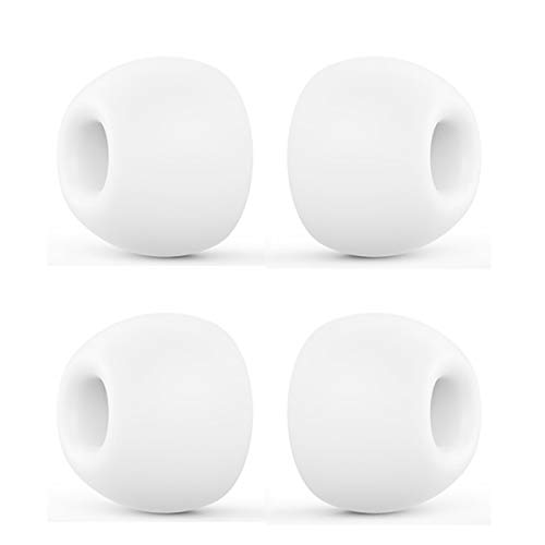 HATALKIN 2 Pairs Ear Tips Compatible with AirPods Pro Eartips, Anti Slip Headphones Replacement Earbuds Soft Silicone Cover Case Earphone Tips Earplugs for AirPods Pro/AirPods 3(White-Medium)
