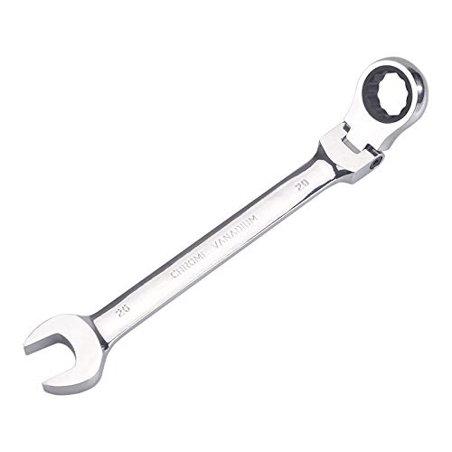 通用 FLZOSPER 20mm Metric Flex-Head Gear Wrench,Box End Head 72-Tooth Ratcheting Combination Wrench Spanner