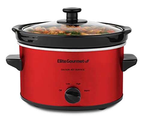 Elite Gourmet MST-275XR# Electric Oval Slow Cooker, Adjustable Temp, Entrees, S…