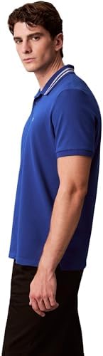 Polo piqué Monogramme SS LV04RC276G pour Homme, Bleu (Chase Blue), L, Bleu (Chase Blue), L