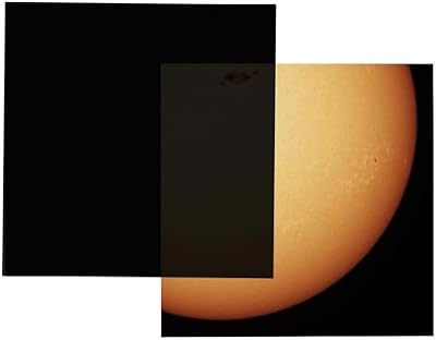 Filtro Solar para Telescópio, Binóculos e Câmara | Foil solar DIY para Eclipse, Spotting e Fotografia de Sol | OD 5.6 | ISO 12312-2 Testado | 150 x 150 mm