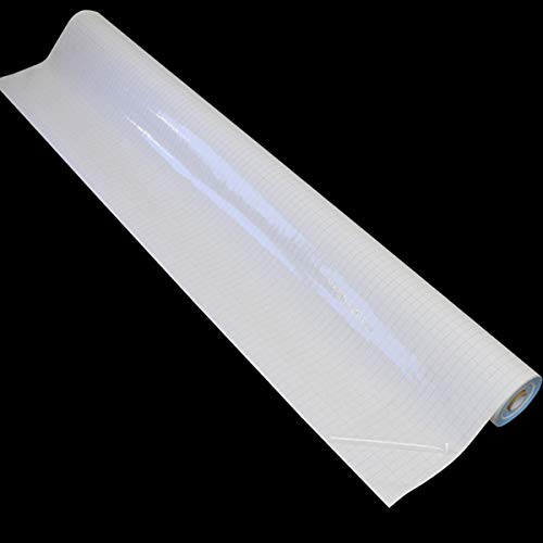 Bright Ideas Book Covering Film Roll, Wide Clear Water Based Self Adhesive, with Cutting Grid. Book Cover Protector Film. BI9018