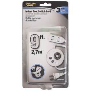 Powerzone ORFSL783609 9 ft. Foot Extension Cord with Foot Control