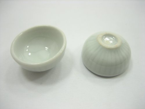 10x20 mm New Kitchen ware White Bowls Dollhouse Miniatures Ceramic 10673