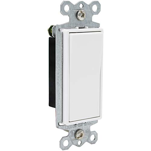 image for ESD Tech Paddle Light Switch On/Off Single Pole Rocker, Decorator, Res