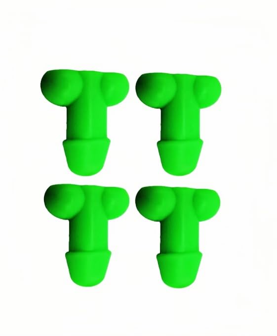 Carastora Glow-in-The-Dark Valve Caps - 4-Pack Fun Wheel Accessories for Halloween, Sealed, Rust-Proof, Dust-Proof, Water-Resistant Covers for Cars, Bikes, Trucks, Motorcycles - Universal (Green)