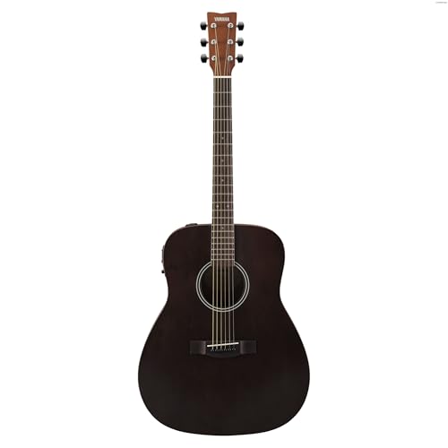 YAMAHA FX400 Acoustic-Electric Guitar – Dreadnought Body, Scale 25, Narrower String Spacing, Scalloped Bracing, System-75 Preamp with Pickup and Tuner – Smoky Black