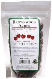Premium Michigan Montmorency Dried Tart Cherries by Brownwood Acres - FruitFast | Slightly Sweetened - Non-GMO, Gluten Free, Kosher Certified All Natural Healthy Snack Alternative (1/2 Pound)