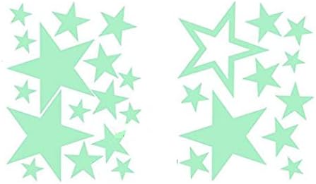 Smlelane Stars Glow in The Dark Sticker Night Luminous, 3D Wall Stickers for Kids Bedroom Gift Beautiful Glowing Wall Decals