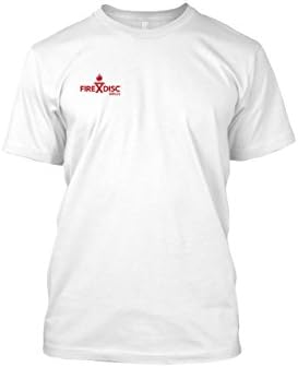 FireDisc - Short Sleeve Large White T-Shirt - Backyard Plow Disc Cooker | Portable Propane Outdoor Camping Grill