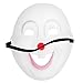Clown Mask Halloween Masquerade Party-White + Black + Red