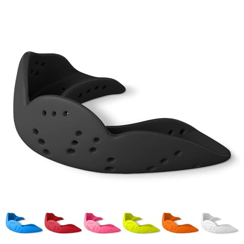 SISU Erwachsene Nextgen Aero Zahnschutz, Charcoal Black, One Size