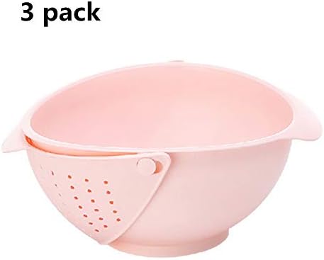 Xingxiu Collapsible Kitchen Colander, Kitchen Filter Bowl Large Plastic Dishwashing And Filter For Fruit And Vegetable Cleaning And Washing For Draining Pasta, Vegetable (Color : Pink)