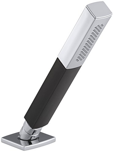 KOHLER 45203-CP Shift Multifunction Square Handshower with Black Handle, 2.0 GPM, Polished Chrome