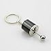 Angelduck 3D Metal Car Gear Shift Box 6 Speed Keychain Gift, Random Color