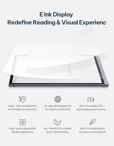 AINOTE Air 2, 8.2" AI Smart E Ink Tablet with Stylus & Adjustable Light, AI Model-Powered Multi-Language Transcription, Paper Note-Taking Tablet Digital Notebook Schedule Management for Meetings Study