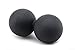 WODFitters Double Lacrosse Ball Peanut Massage Ball for Thoracic Spine - Upper Back, Neck, Scapula - Ideal for Mobility Work Before and After WOD (Bla