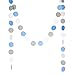 Chloe Elizabeth Circle Dots Paper Party Garland Streamer Backdrop (10 Feet Long) - Blue, Gray, White