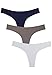 Wealurre Women's Microfiber Low Rise No Show Thong Pantie(2925-DB/BR/G,S)