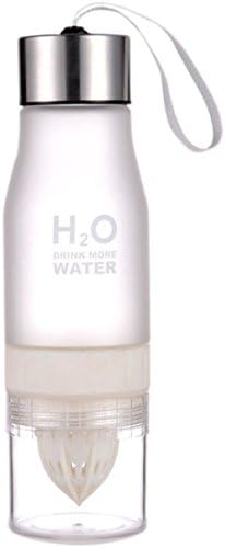 PETOLAR H2O Citrus Fruit Infuser Water Bottle - Portable, BPA Free, Flavor your Water with Fruits (White)