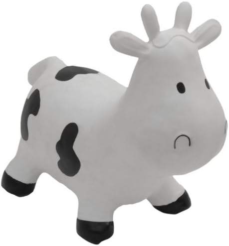 White Happy Hopperz Cow Inflatable Toy by Happy Hopperz
