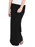 Hybrid & Company Womens Flowy Maxi Skirt Fold Over Waist Band Made In USA