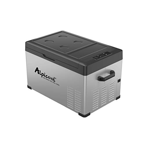 Alpicool C30 Portable Refrigerator 32 Quart(30 Liter) Vehicle, Car, Turck, RV, Boat, Mini Fridge Freezer for Travel, Outdoor -12/24V DC (Black and Silver) - Thumbnail 7
