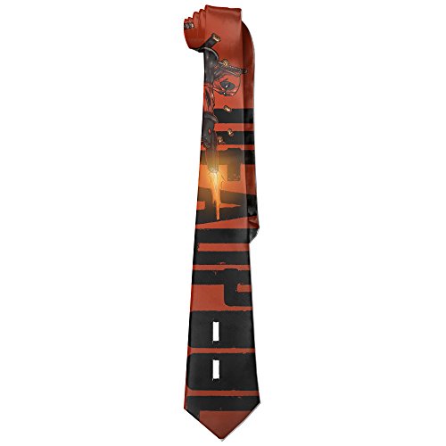 Mens Deadpool Cartoon Comic Letter Leisure Wide Tie Necktie Costume Accessory Fashion Design
