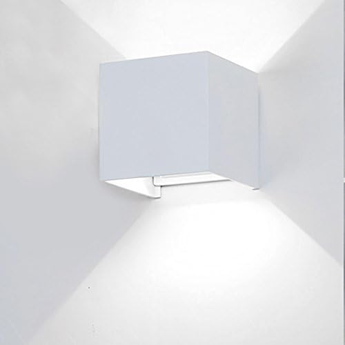 Netboat Wall Sconces 7W Wall Light Waterproof LED IP65 with Adjustable Beam Angle Design Cool White Lighting for Hallway Staircase Garden Wall,White