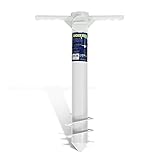 Beach Umbrella Anchor Sand Auger and Fishing Pole Sand Anchor by JGR Copa (White)