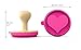 Silicandy Cookie Stamp Molds - 4/6 Set - Great for Activities with Kids - Themes are Get Well Soon / Royal Princess / Social Media Tween / Spread the Love - Silicone Kit for Homemade Cookies [Pink]