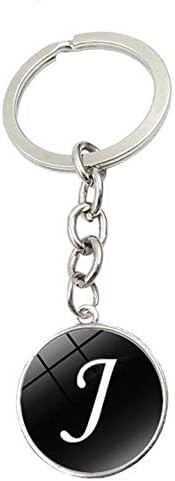Amazon Co Jp Lpdd 女の子女性男性のためのアルファベットキーチェーンリング26英語の頭文字名前キーホルダーカー財布ハンドバッグアクセサリー Color J ホーム キッチン