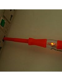 uxcell - Destornillador para probador de voltaje, pantalla de tubo neón, lápiz de prueba de circuito ranurado, para electricistas, prueba de cables eléctricos, enchufe, interruptor, 2 unidades