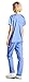 Dagacci Medical Uniform Woman and Man Scrub Set Unisex Medical Scrub Top and Pant, CEIL BLUE, XS