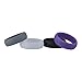 ThunderFit Silicone Wedding Bands for Women, Dome Unique Anniversary Rings 5.5mm Wide 2mm Thick - 1/2/3/4/5/6/7/8/12 Variety Multipack (Purple, Grey, Black, White - Size 6.5-7 (17.35mm))