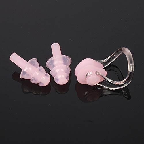image for INFIN 7 Sets Waterproof Silicone Swimming Ear Plugs and Nose Clip Plug