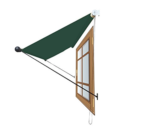 Shatex 4x5ft Dark Green Drop Arm Manual Retractable Waterproof Window Awning never fade