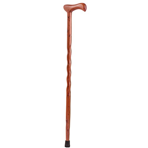 Brazos Twisted Aromatic Cedar Handcrafted Wood Walking Cane, 37 Inch, Made in the USA