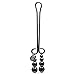 Fifty Shades of Grey Darker Just Sensation Clitoral Clamp - 4 Inch Metal Beaded Device for Clitoral Stimulation - Slide to Fit Weighted Clit Clamp - Includes Satin Bag - Silver