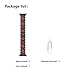 LDFAS Compatible for Apple Watch Band 44mm 42mm, Natural Wood Red Sandalwood Stainless Steel Metal Link Bracelet Strap Compatible for Apple Watch SE Series 6/5/4/3, Black/Gold