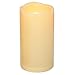 iZAN Outdoor LED Flameless Candle with Timing Function Waterproof Plastic Realistic Flickering Battery Operated LED Pillar Candle Long Lasting Battery Life 3x6 inch Waved Edge